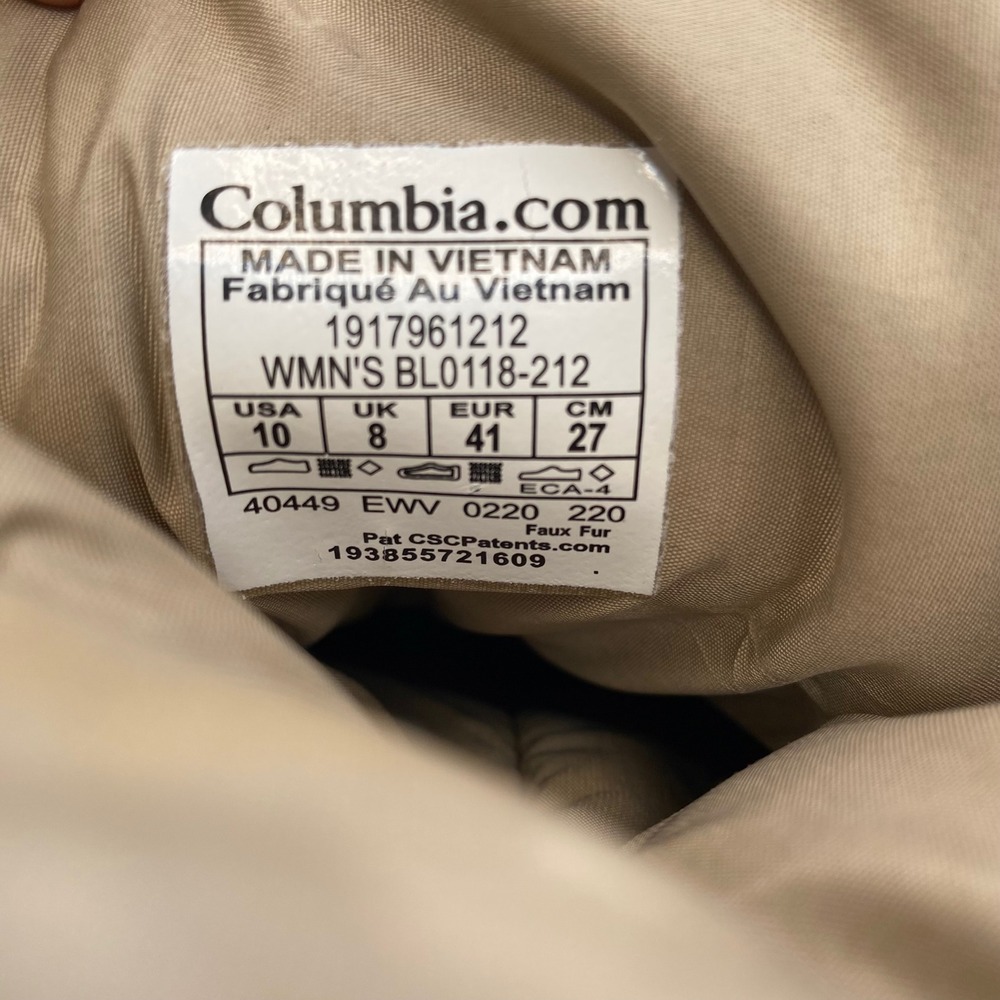 Columbia Paninaro Omni-Heat Waterproof Camo Winter Boots Womens Sz 10 BL0118-212 - Picture 2 of 7